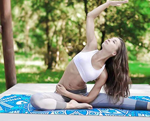 UKKO Esterilla Yoga 6 Modelo mm Lotus Suecia TPE Yoga Mat Estera del Cojín De Gimnasia del Ejercicio De Adelgazamiento De La Aptitud De Pilates Antideslizante Esterilla,Mariposa Verde