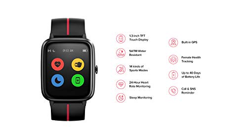 Ulefone Watch GPS - 40 Días Duración Batería, Reloj Inteligente 5ATM Impermeable, Pantalla 1,3”, Pulsera Actividad Deportivo, Pulsómetro, Rastreador Ejercicios Monitor Sueño para iOS Android Verde