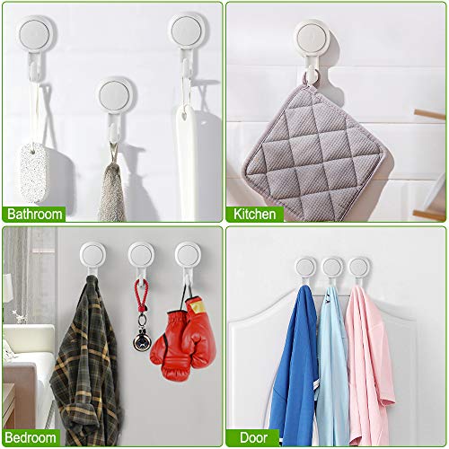 Ulinek 6 Piezas Ganchos Ventosa Super Fuerte para Pared Baño Cocina, Colgador Ventosa MAX 5KG Toallero Perchero Ganchos para Colgar Llaves Abrigos Ropa Bolsos Ducha, Transparente