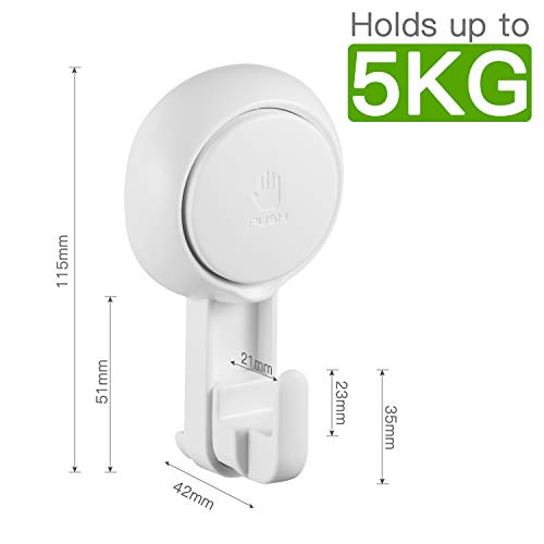 Ulinek Ganchos Ventosa Super Fuerte Sin Agujeros Toallero Ventosa BaƱo MAX 5KG Reutilizables Colgador Ventosa para Ducha Cristal Pared Puertas Ropa Ulinek Ganchos Ventosa Super Fuerte Sin Agujeros Toallero Ventosa BaƱo MAX 5KG Reutilizables Colgador Ventosa para Ducha Cristal Pared Puertas Ropa