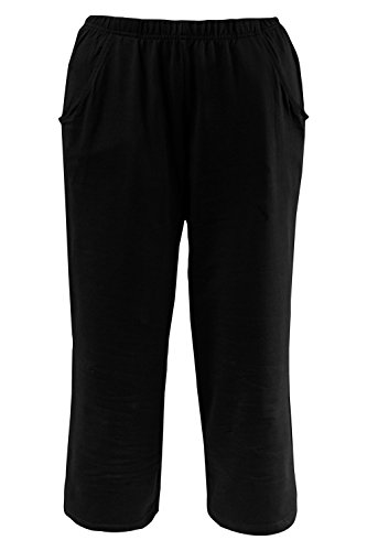 Ulla Popken 7/8- Hose, Pantalones Mujer, Negro (Schwarz 10), W54/56