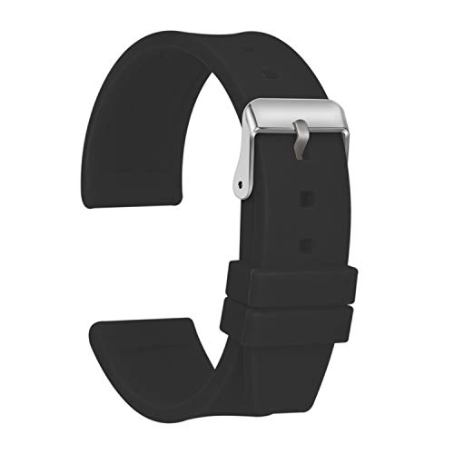 Ullchro Correa Reloj Calidad Alta Recambios Correa Relojes Caucho Suave Flexible Hombre Mujer - 16, 18, 20, 22, 24, 26, 28mm Silicona Correa Reloj con Hebilla de Acero Inoxidable (28mm, Negro) Ullchro Correa Reloj Calidad Alta Recambios Correa Relojes Caucho Suave Flexible Hombre Mujer - 16, 18, 20, 22, 24, 26, 28mm Silicona Correa Reloj con Hebilla de Acero Inoxidable (28mm, Negro)