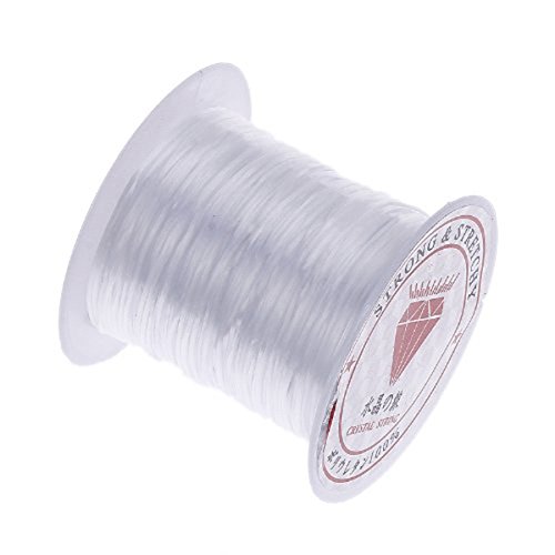 ULTNICE Hilo Elástico para Pulsera Collar Abalorios Cuerda Nylon Transparente 0.8mm 10M
