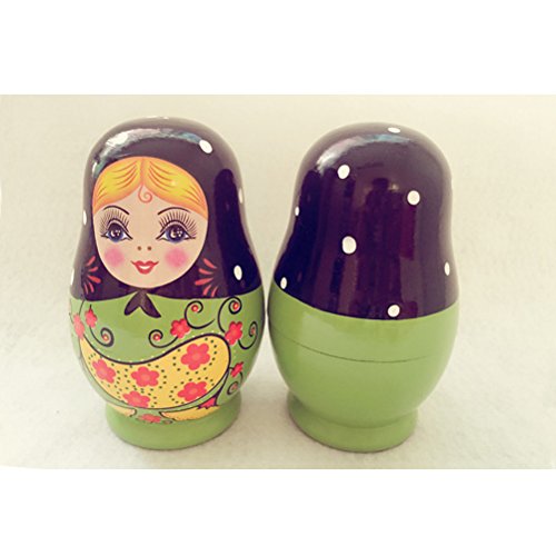 ULTNICE Matryoshka - MuƱeca rusa, muƱeca de madera, 5 piezas ULTNICE Matryoshka - MuƱeca rusa, muƱeca de madera, 5 piezas