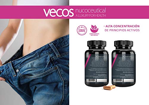 Ultra Fat Burner Vecos con Probióticos para disminuir las calorías – Quema grasas y termogénico para complementar con una dieta saludable – 100 cápsulas vegetales - 100% apto para veganos