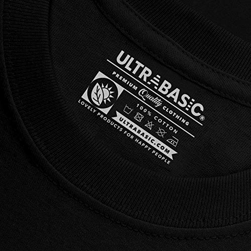 Ultrabasic Camiseta para hombre con texto en inglés "I Am The Dad That Stepped Up", cita divertida - negro - X-Small
