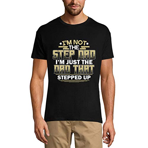 Ultrabasic Camiseta para hombre con texto en inglés "I'm Just Dad That Stepped Up" - negro - 5X-Large Ultrabasic Camiseta para hombre con texto en inglés "I'm Just Dad That Stepped Up" - negro - 5X-Large