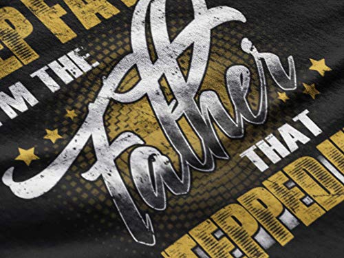 Ultrabasic Camiseta para hombre con texto en inglés "I'm the Father That Stepped Up" - negro - Large Ultrabasic Camiseta para hombre con texto en inglés "I'm the Father That Stepped Up" - negro - Large