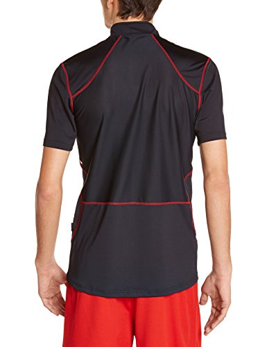 Ultrasport 10252 Camiseta, Hombre, Negro/Rojo, L