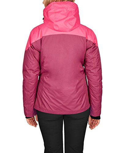 Ultrasport Advanced Chaqueta 3 en 1, Todo Tipo de Clima All Season para Actividades al Aire Libre, esquí/Snowboard, Ocio, Impermeable al Agua y al Viento, Transpirable, Mujer, Baya/Rosado, M