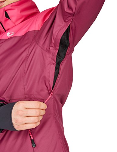 Ultrasport Advanced Chaqueta 3 en 1, Todo Tipo de Clima All Season para Actividades al Aire Libre, esquí/Snowboard, Ocio, Impermeable al Agua y al Viento, Transpirable, Mujer, Baya/Rosado, M