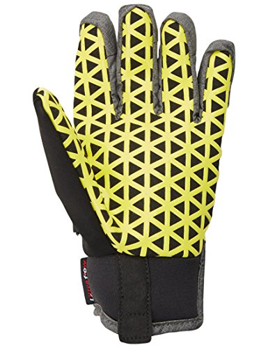 Ultrasport Advanced Rocky Guantes de esquí para niños, Flexibles, con una Gran Libertad de Movimientos, Impermeables, Resistentes al Viento, 10 y 12, Negro/Gris/Blanco/Amarillo, 8-10 años