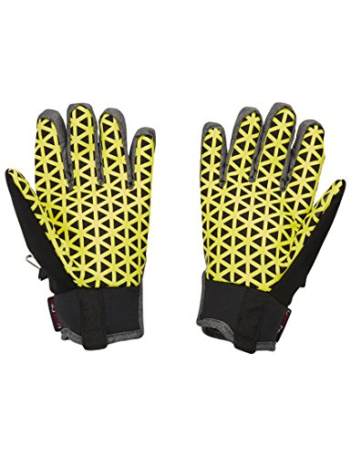 Ultrasport Advanced Rocky Guantes de esquí para niños, Flexibles, con una Gran Libertad de Movimientos, Impermeables, Resistentes al Viento, 10 y 12, Negro/Gris/Blanco/Amarillo, 8-10 años