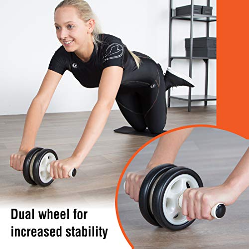 Ultrasport Aparato de abdominales AB Roller / AB Trainer con esterilla para las rodillas, ejercicios de abdominales para hombres y mujeres, rueda de abdominales multifunción, plegable Ultrasport Aparato de abdominales AB Roller / AB Trainer con esterilla para las rodillas, ejercicios de abdominales para hombres y mujeres, rueda de abdominales multifunción, plegable