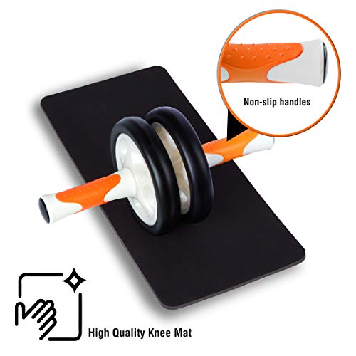 Ultrasport Aparato de abdominales AB Roller / AB Trainer con esterilla para las rodillas, ejercicios de abdominales para hombres y mujeres, rueda de abdominales multifunción, plegable Ultrasport Aparato de abdominales AB Roller / AB Trainer con esterilla para las rodillas, ejercicios de abdominales para hombres y mujeres, rueda de abdominales multifunción, plegable