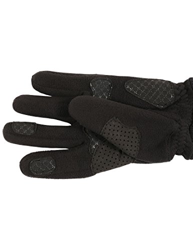 Ultrasport Basic Guantes polares de invierno Cozy para hombre y mujer, con zonas de agarre para montar en bicicleta y realizar otras actividades al aire libre, negro, M Ultrasport Basic Guantes polares de invierno Cozy para hombre y mujer, con zonas de agarre para montar en bicicleta y realizar otras actividades al aire libre, negro, M