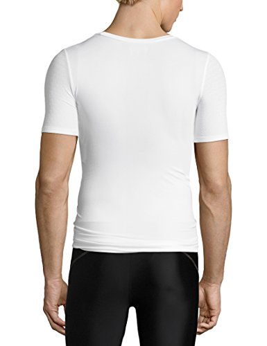 Ultrasport Basic Noam Camiseta de compresión sin Costuras, Hombre, Blanco, L/XL