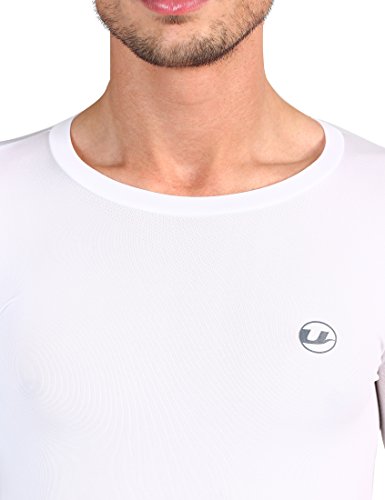 Ultrasport Basic Noam Camiseta de compresión sin Costuras, Hombre, Blanco, L/XL