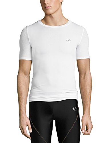Ultrasport Basic Noam Camiseta de compresión sin Costuras, Hombre, Blanco, L/XL