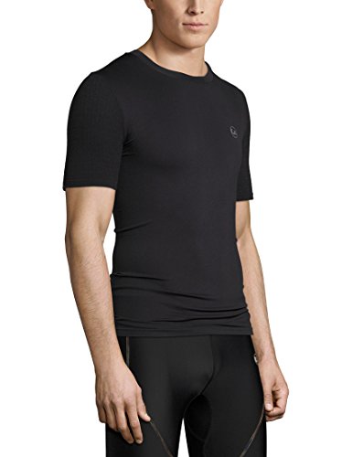 Ultrasport Basic Noam Camiseta de compresión sin Costuras, Hombre, Negro, S/M