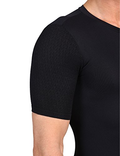 Ultrasport Basic Noam Camiseta de compresión sin Costuras, Hombre, Negro, S/M