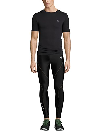 Ultrasport Basic Noam Camiseta de compresión sin Costuras, Hombre, Negro, S/M