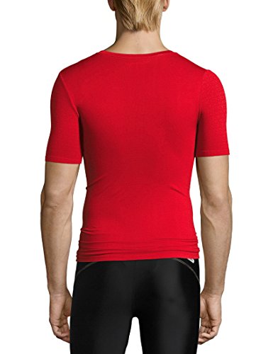 Ultrasport Basic Noam Camiseta de compresión sin Costuras, Hombre, Rojo, S/M