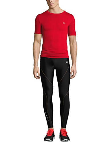 Ultrasport Basic Noam Camiseta de compresión sin Costuras, Hombre, Rojo, S/M