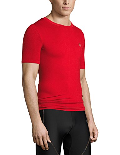 Ultrasport Basic Noam Camiseta de compresión sin Costuras, Hombre, Rojo, S/M