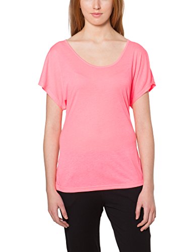 Ultrasport Camiseta de Yoga para Mujer Light Action - Camiseta Suelta de Mujer con Cuello Redondo Camiseta Deportiva de Mujer Holgada con Manga Corta, Rosa, M