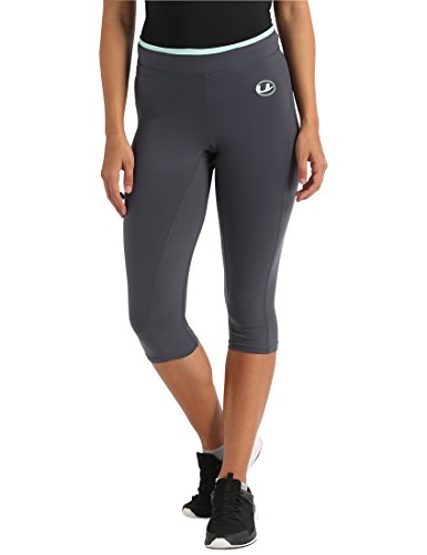 Ultrasport Caprihose Pantalón Pirata, Mujer, Gris/Verde Menta, XS