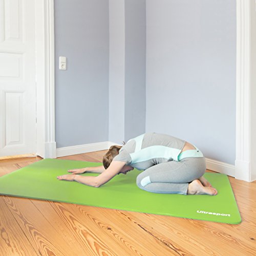 Ultrasport Esterilla Deporte, de Fitness Blanda para Pilates, Yoga, Gimnasia, aeróbic o masajes, con Correa de fijación, Unisex Adulto, Verde, 190 x 90 x 1.2 cm Ultrasport Esterilla Deporte, de Fitness Blanda para Pilates, Yoga, Gimnasia, aeróbic o masajes, con Correa de fijación, Unisex Adulto, Verde, 190 x 90 x 1.2 cm