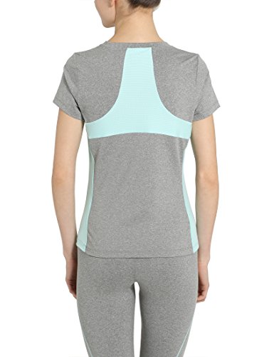 Ultrasport Fitness/Sport Shirt Camiseta de Manga Corta, Mujer, Gris/Agua, S Ultrasport Fitness/Sport Shirt Camiseta de Manga Corta, Mujer, Gris/Agua, S