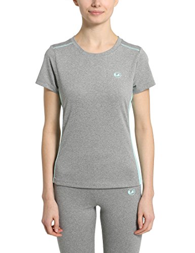 Ultrasport Fitness/Sport Shirt Camiseta de Manga Corta, Mujer, Gris/Agua, S Ultrasport Fitness/Sport Shirt Camiseta de Manga Corta, Mujer, Gris/Agua, S
