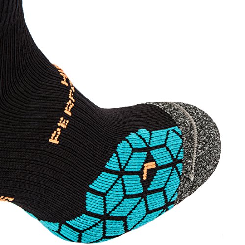 Ultrasport High Performance Calcetines de Correr, Unisex, Negro/Turquesa, 47-50 Ultrasport High Performance Calcetines de Correr, Unisex, Negro/Turquesa, 47-50