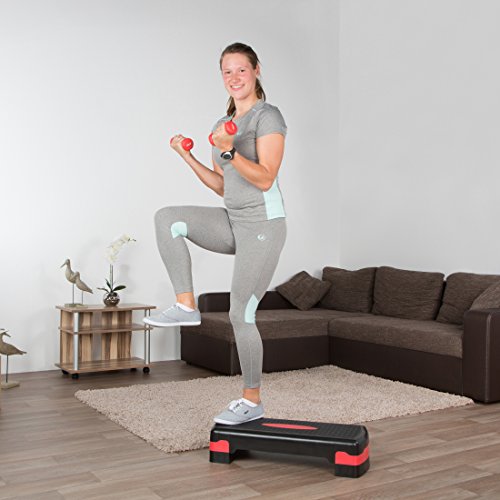 Ultrasport Incl - Conjunto de Pesas y Step para Fitness y Aerobic, Color Negro/Naranja Ultrasport Incl - Conjunto de Pesas y Step para Fitness y Aerobic, Color Negro/Naranja