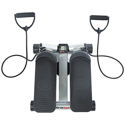 Ultrasport Máquina de Step Swing Stepper con Cintas de Entrenamiento/Aparato de Entrenamiento Stepper + AB Roller Aparato de Abdominales, práctico Aparato de Fitness para Entrenar Musculatura Ultrasport Máquina de Step Swing Stepper con Cintas de Entrenamiento/Aparato de Entrenamiento Stepper + AB Roller Aparato de Abdominales, práctico Aparato de Fitness para Entrenar Musculatura
