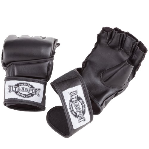 Ultrasport Serie Gear MMA Grappling Guantes de Boxeo, Unisex, Negro, M