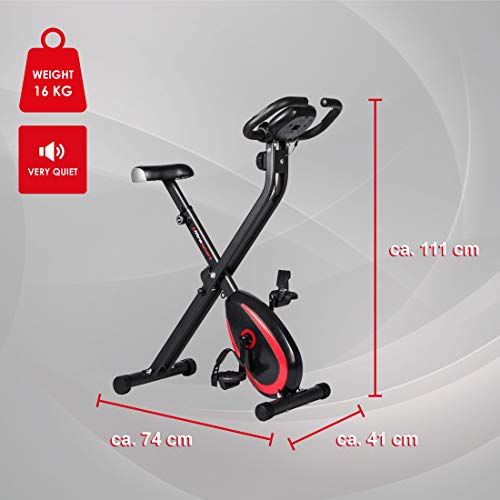 Ultrasport Unisex F-Bike, pantalla LCD, entrenador casero plegable, niveles de resistencia ajustables, con sensores de pulso de mano, entrenador de bicicleta plegable, para atletas y mayores Ultrasport Unisex F-Bike, pantalla LCD, entrenador casero plegable, niveles de resistencia ajustables, con sensores de pulso de mano, entrenador de bicicleta plegable, para atletas y mayores