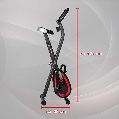 Ultrasport Unisex F-Bike, pantalla LCD, entrenador casero plegable, niveles de resistencia ajustables, con sensores de pulso de mano, entrenador de bicicleta plegable, para atletas y mayores Ultrasport Unisex F-Bike, pantalla LCD, entrenador casero plegable, niveles de resistencia ajustables, con sensores de pulso de mano, entrenador de bicicleta plegable, para atletas y mayores