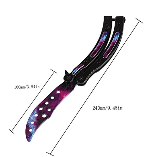 Ultronobama Cuchillo De Mariposa, Deportes De Fuego Cruzado IR Cuchillo, No es nítida(Negro+Las Estrellas)