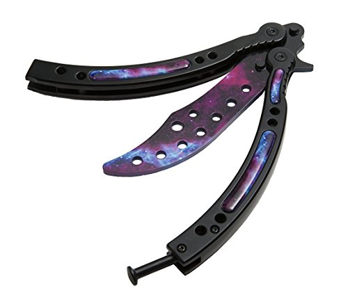 Ultronobama Cuchillo De Mariposa, Deportes De Fuego Cruzado IR Cuchillo, No es nítida(Negro+Las Estrellas)