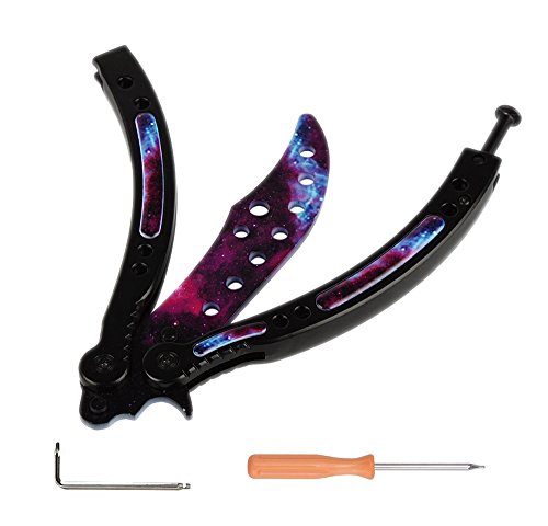 Ultronobama Cuchillo De Mariposa, Deportes De Fuego Cruzado IR Cuchillo, No es nítida(Negro+Las Estrellas)