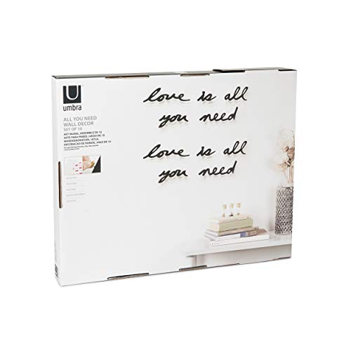 Umbra 470580-040 Decoración de pared Mantra Love Wall Negro Umbra 470580-040 Decoración de pared Mantra Love Wall Negro