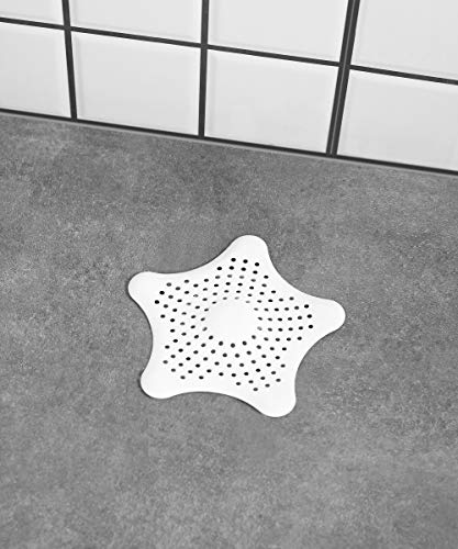 Umbra Starfish - Atrapapelos de ducha, diseño de estrella, color blanco