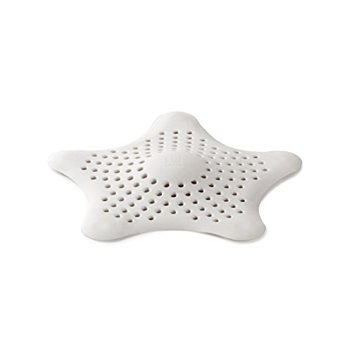 Umbra Starfish - Atrapapelos de ducha, diseño de estrella, color blanco Umbra Starfish - Atrapapelos de ducha, diseño de estrella, color blanco
