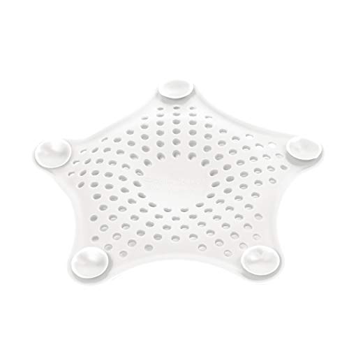 Umbra Starfish - Atrapapelos de ducha, diseño de estrella, color blanco Umbra Starfish - Atrapapelos de ducha, diseño de estrella, color blanco
