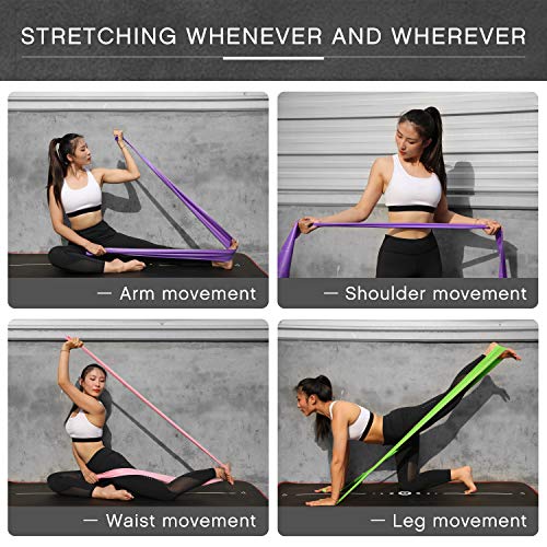 UMI. by Amazon -Bandas Elásticas Banda de Resistencia de Fitness Yoga Pilates, para rehabilitación y Terapia Física para Hombres y Mujeres Bandas Ejercicio (Lila, 1.5M)