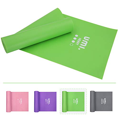 UMI. by Amazon -Bandas Elásticas Banda de Resistencia de Fitness Yoga Pilates, para rehabilitación y Terapia Física para Hombres y Mujeres Bandas Ejercicio (Verde, 1.5M)