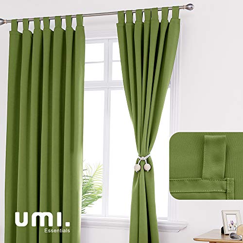 UMI. by Amazon Cortinas de Salon Infantiles Dormitorio Moderno Opacas Termicas Aislantes Ventana con Trabillas 2 Piezas 140 x 245 cm Verde UMI. by Amazon Cortinas de Salon Infantiles Dormitorio Moderno Opacas Termicas Aislantes Ventana con Trabillas 2 Piezas 140 x 245 cm Verde